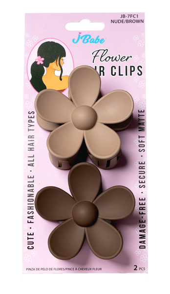 Large Flower Clips - 2pc