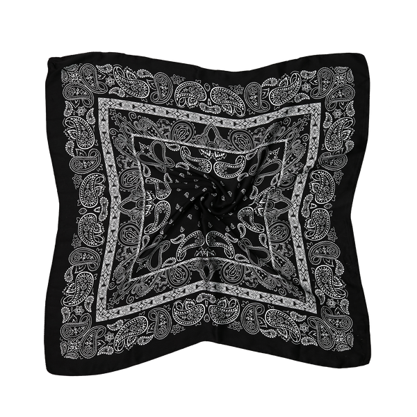 Black Paisley Hair Scarf