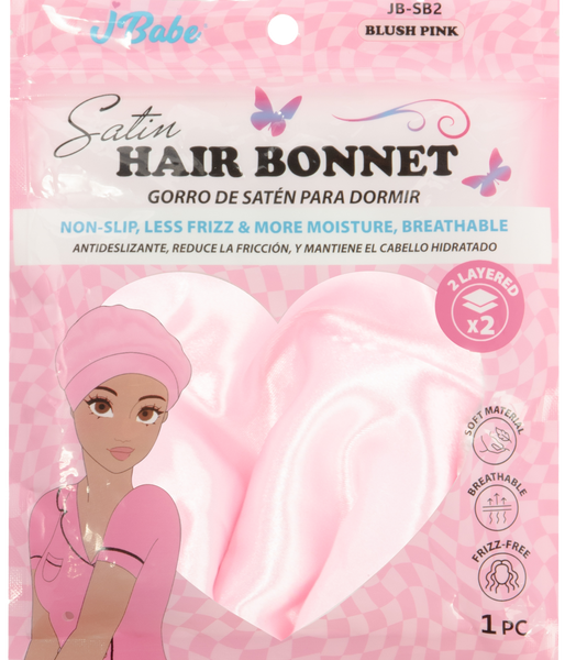 Satin Hair Bonnet - Blush Pink