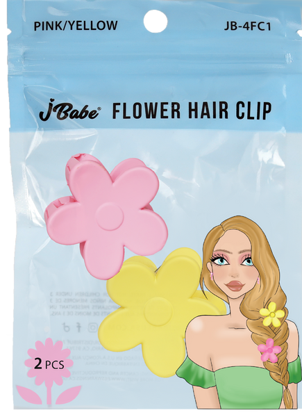 2 pc Flower Hair Clips