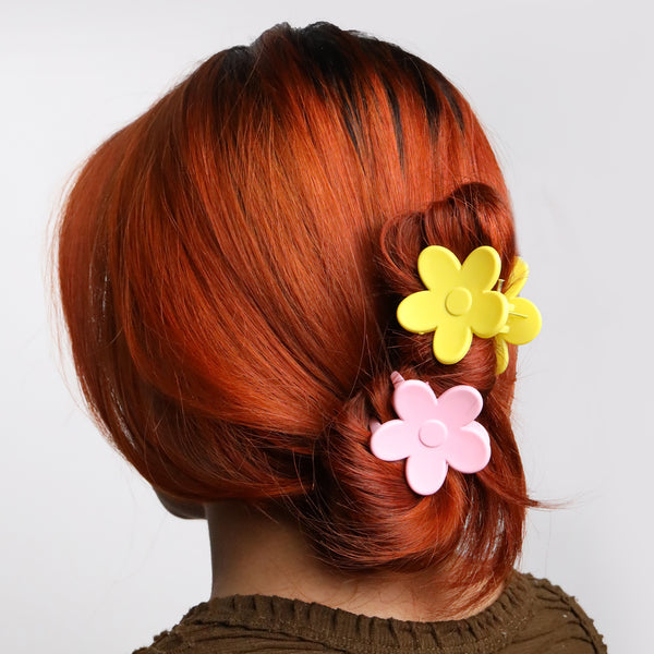 2 pc Flower Hair Clips