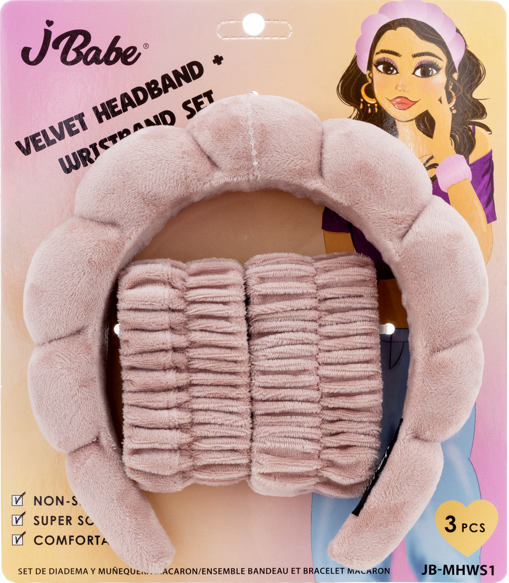 Velvet Headband + Wristband Set – JBabe USA