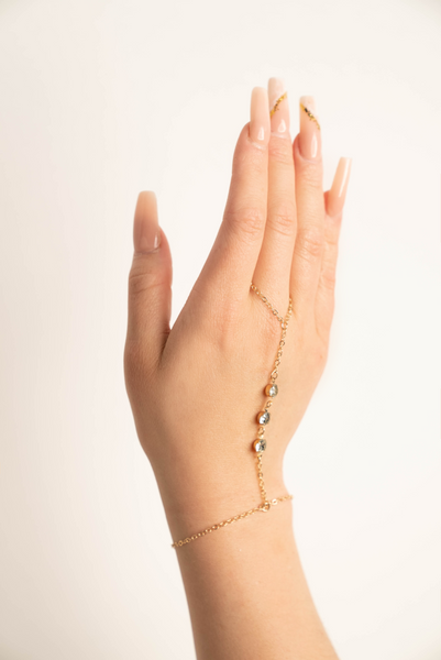 Ring Hand Bracelet - Diamond Queen