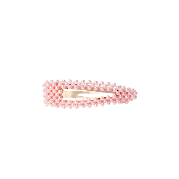 Pearl Hair Clips - Pink Triangle
