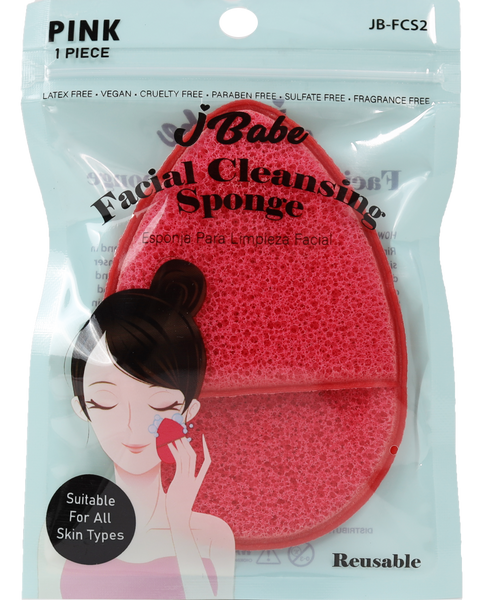 Facial Cleansing Sponge - Pink