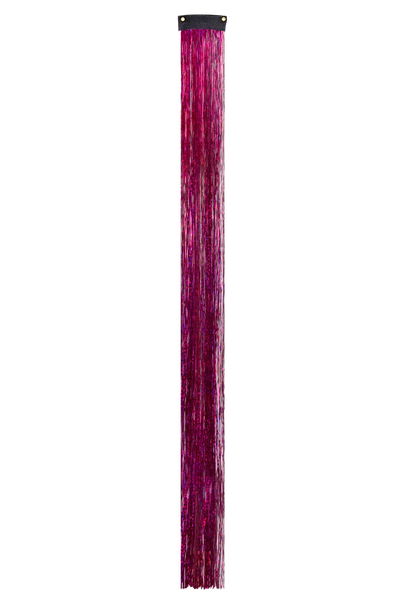 Clip-In Tinsel Hair Extension - Magical Magenta