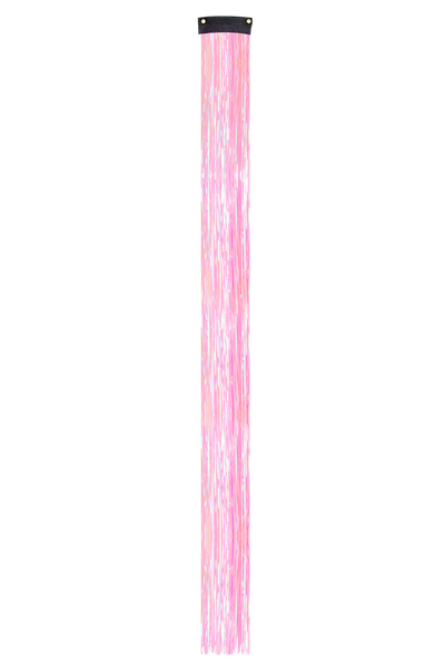 Clip-In Tinsel Hair Extension - Bubblegum Pink
