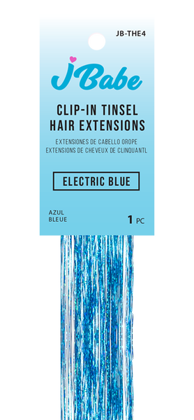 Clip-In Tinsel Hair Extension - Electric Blue