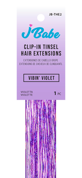 Clip-In Tinsel Hair Extension - Vibin' Violet