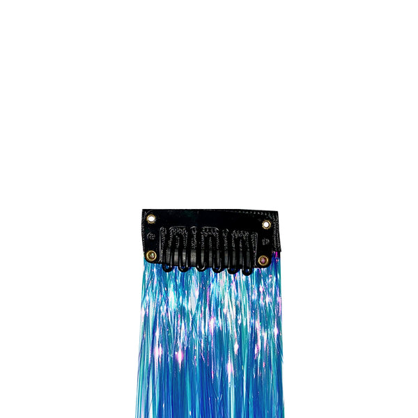 Clip-In Tinsel Hair Extension - Electric Blue