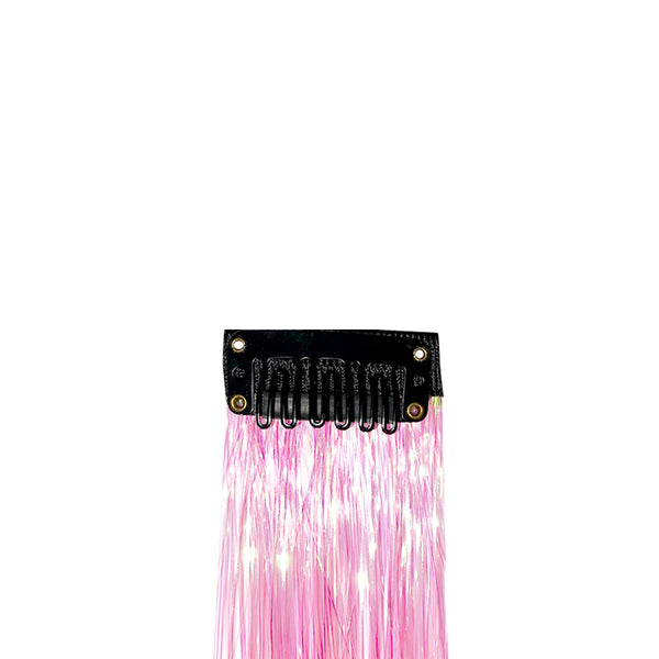 Clip-In Tinsel Hair Extension - Bubblegum Pink