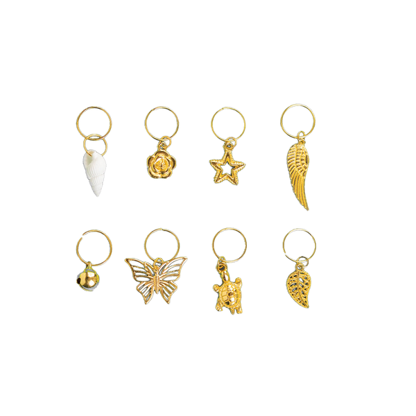 Decorative Hair Rings - Silver