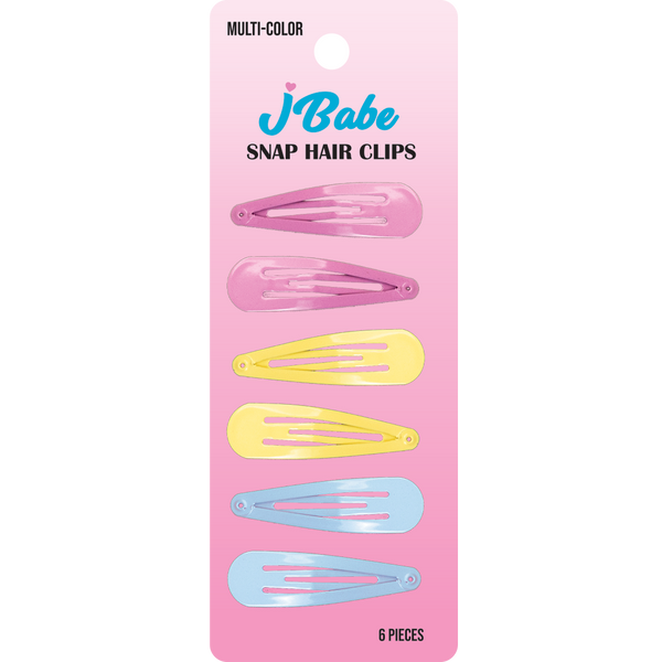 Snap Hair Clips - Multi-Color Pastel