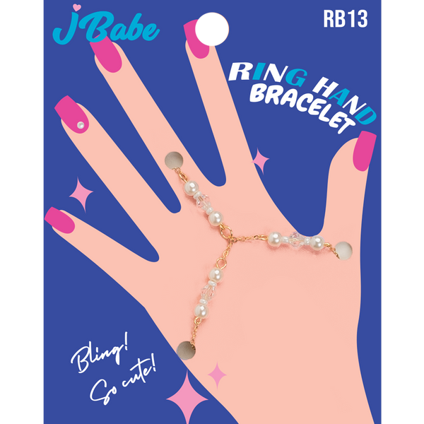 Ring Hand Bracelet - Pearl Cutie