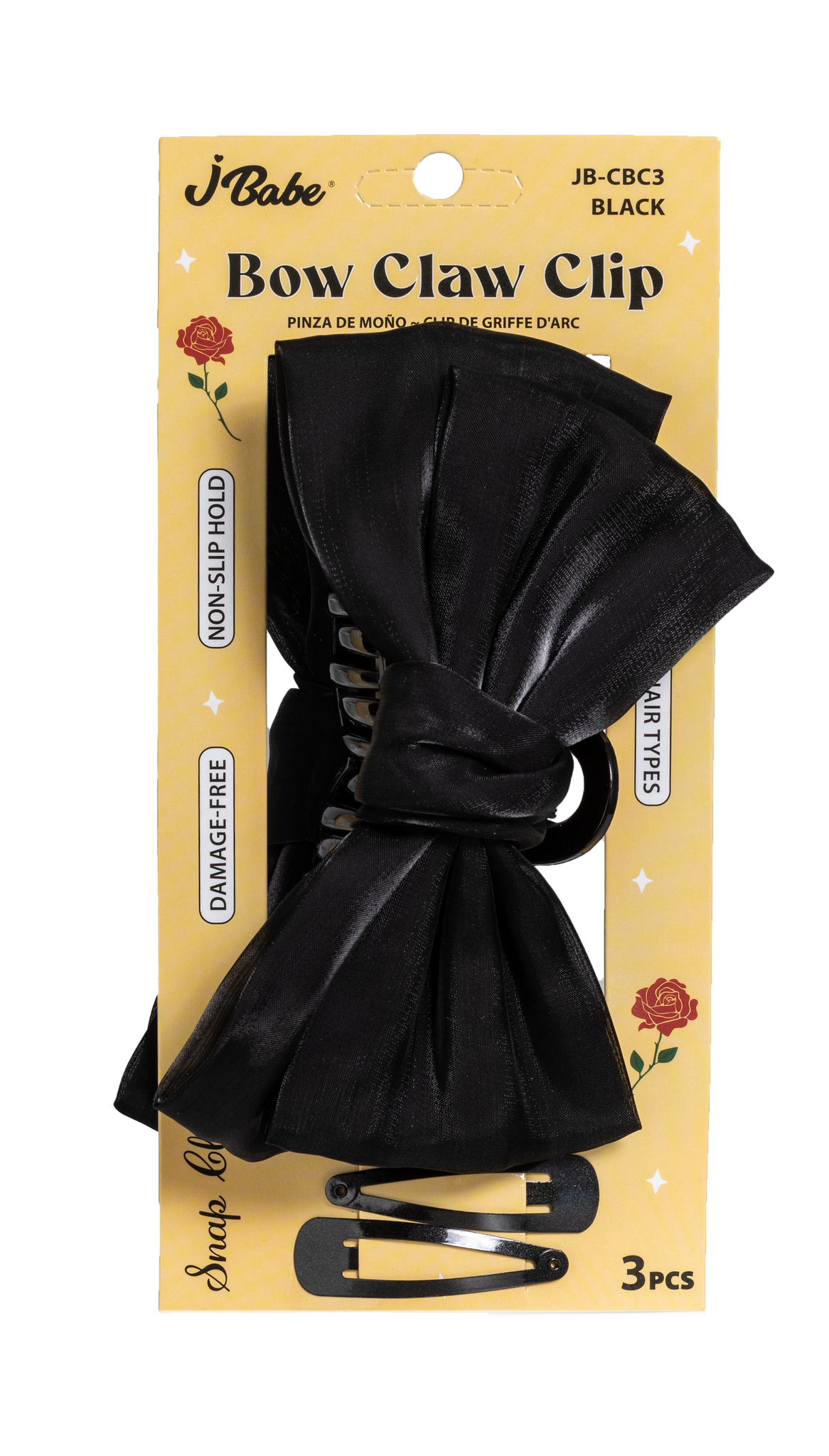 Bow Claw Clips - Black