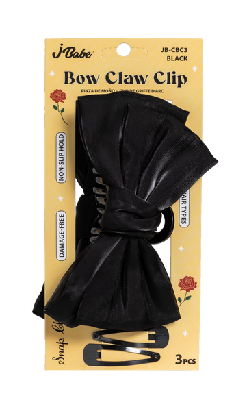 Bow Claw Clips - Black