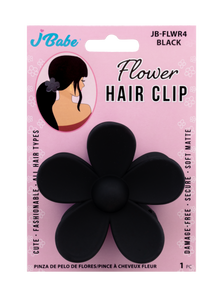 Flower Hair Clip - Black