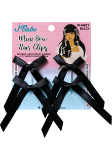 Mini Hair Bows - Black