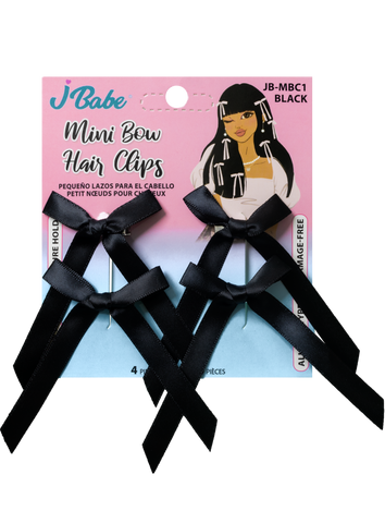 Mini Hair Bows - Black