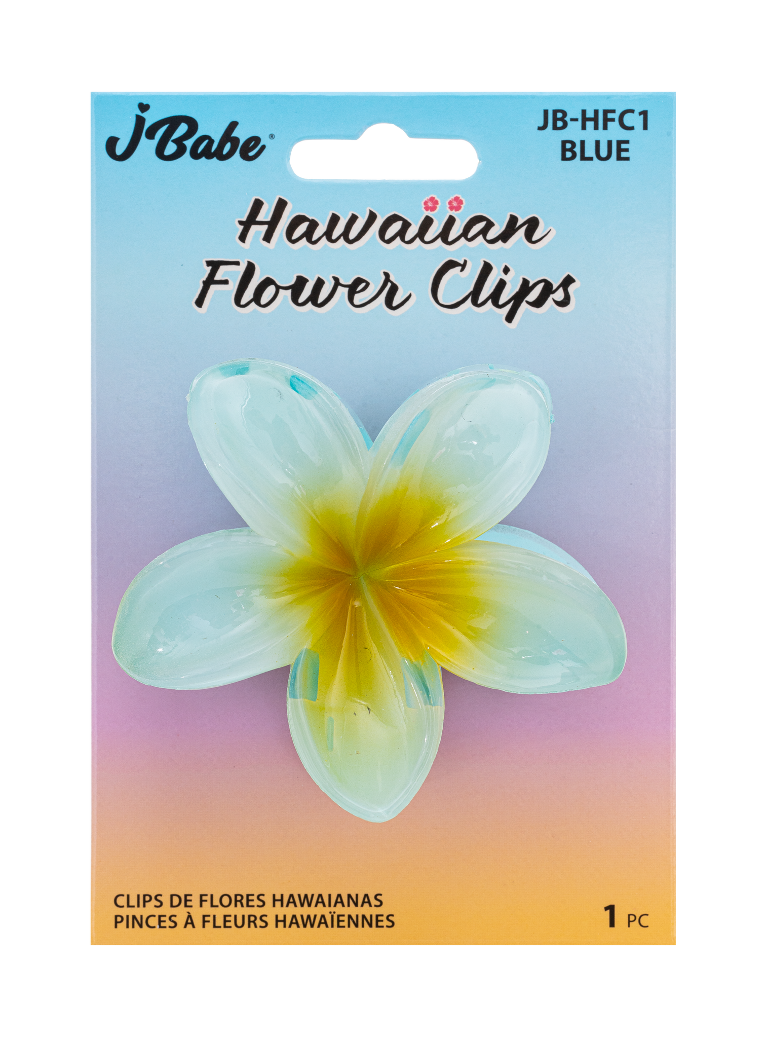 Hawaiian Flower Clip - Blue