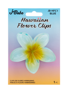 Hawaiian Flower Clip - Blue