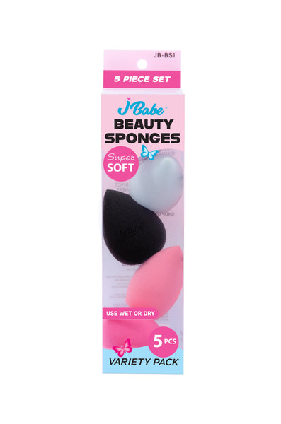 JBabe Beauty Sponges – 5 Piece Variety Pack