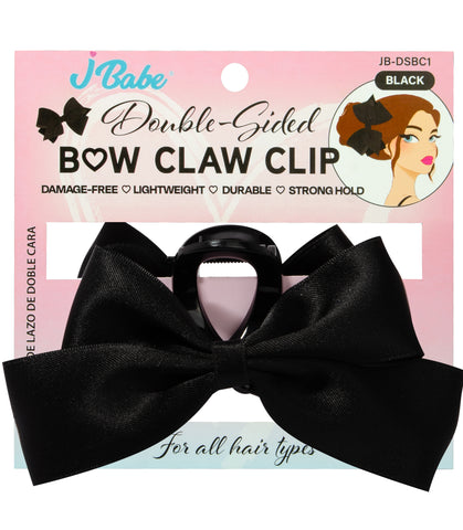 Double-Sided Bow Claw Clip - Black