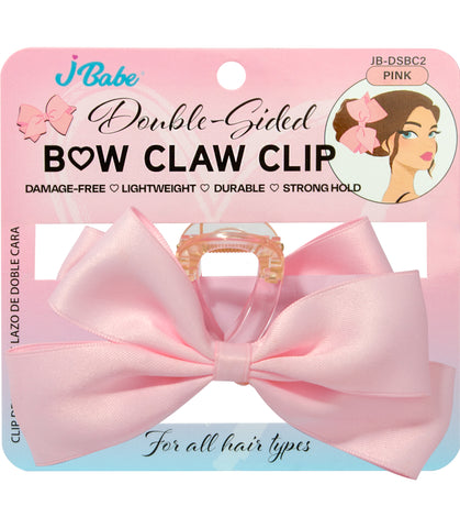 Double-Sided Bow Claw Clip - Pink