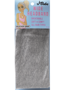 Wide Headband - Heather Grey