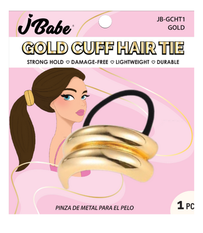 Gold Cuff Hair Tie- Gold