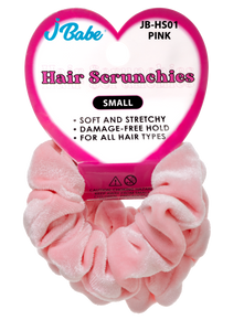 3pc Small Hair Scunchies - Pink