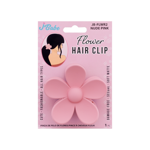 Flower Hair Clip - Nude Pink