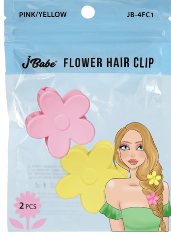2 pc Flower Hair Clips