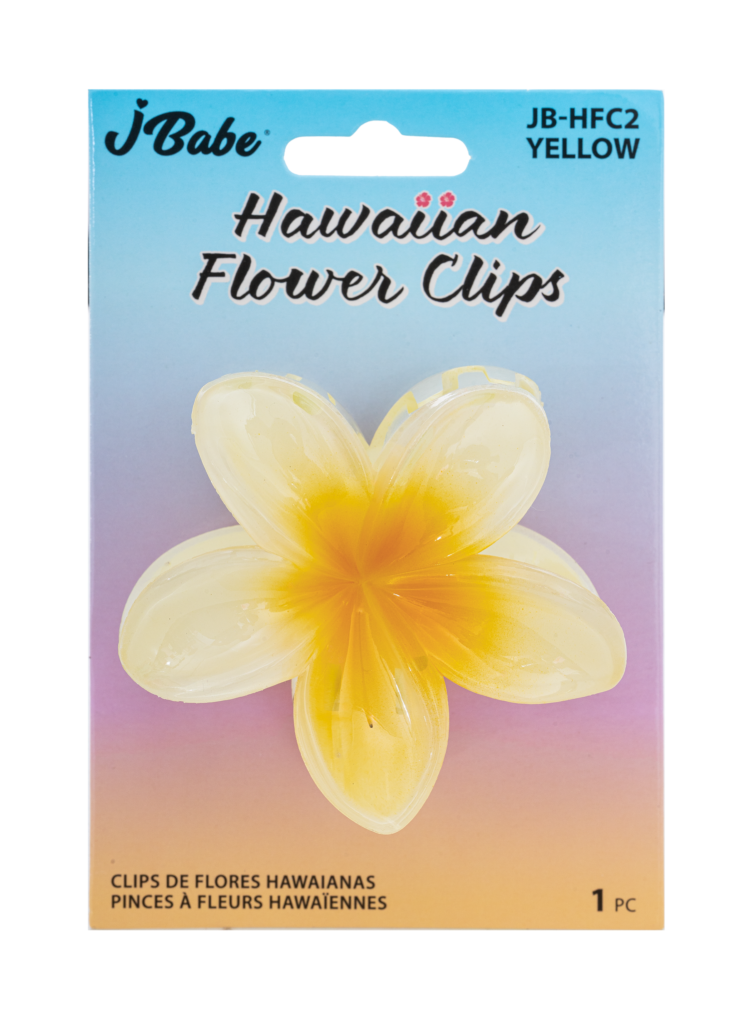 Hawaiian Flower Clip - Yellow