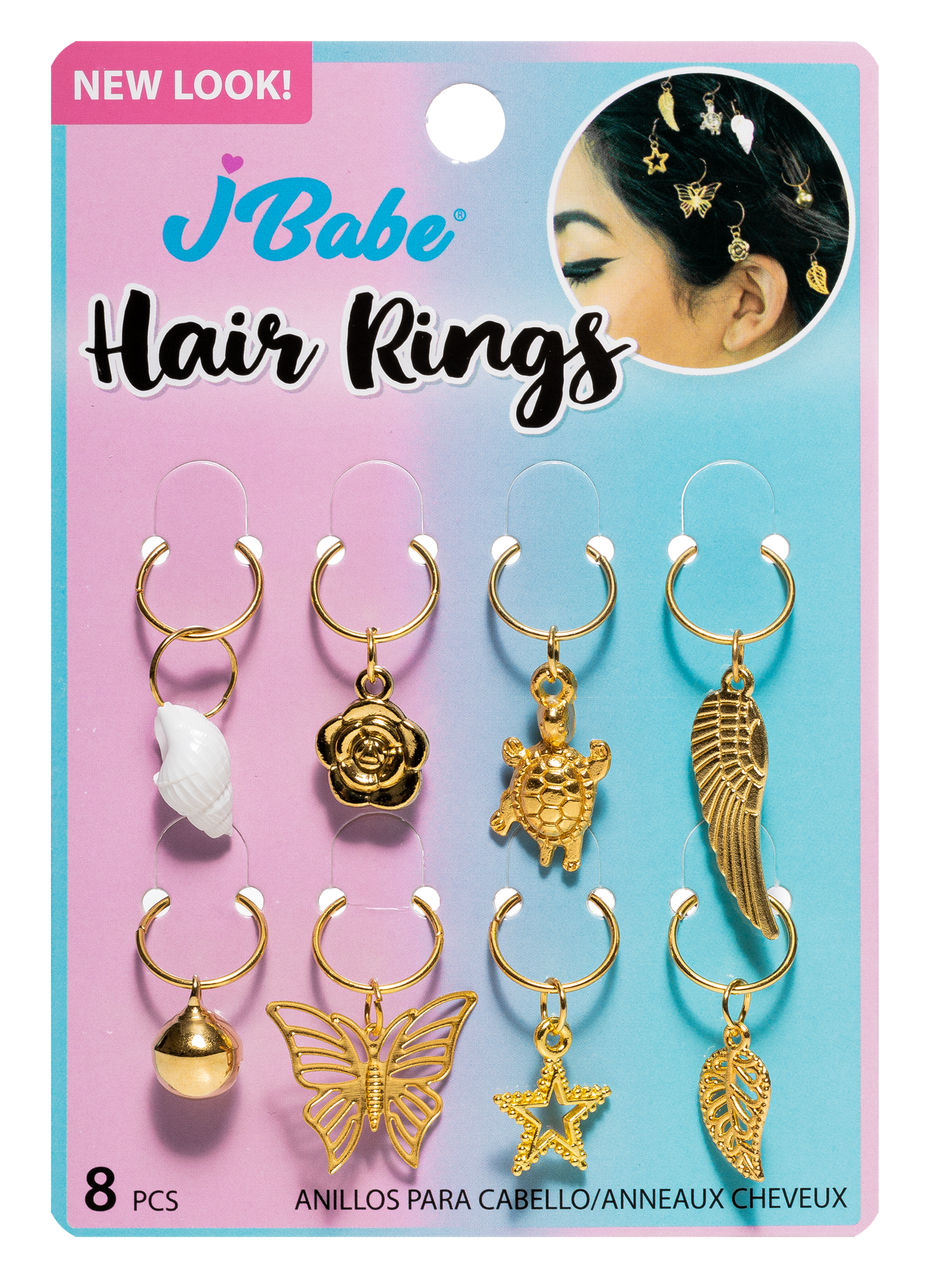 Decorative Hair Rings - Gold