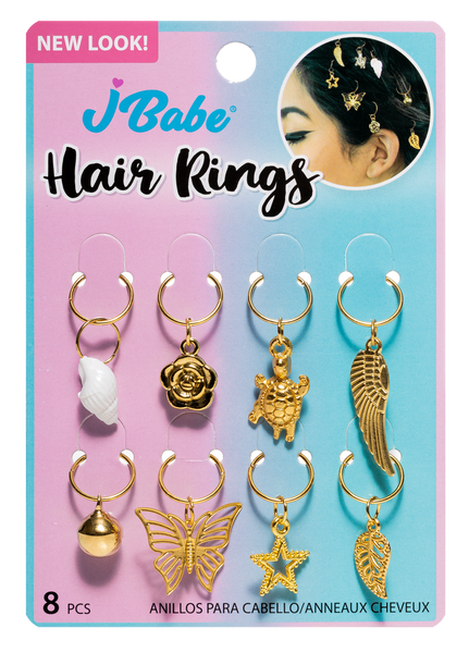 Decorative Hair Rings - Gold