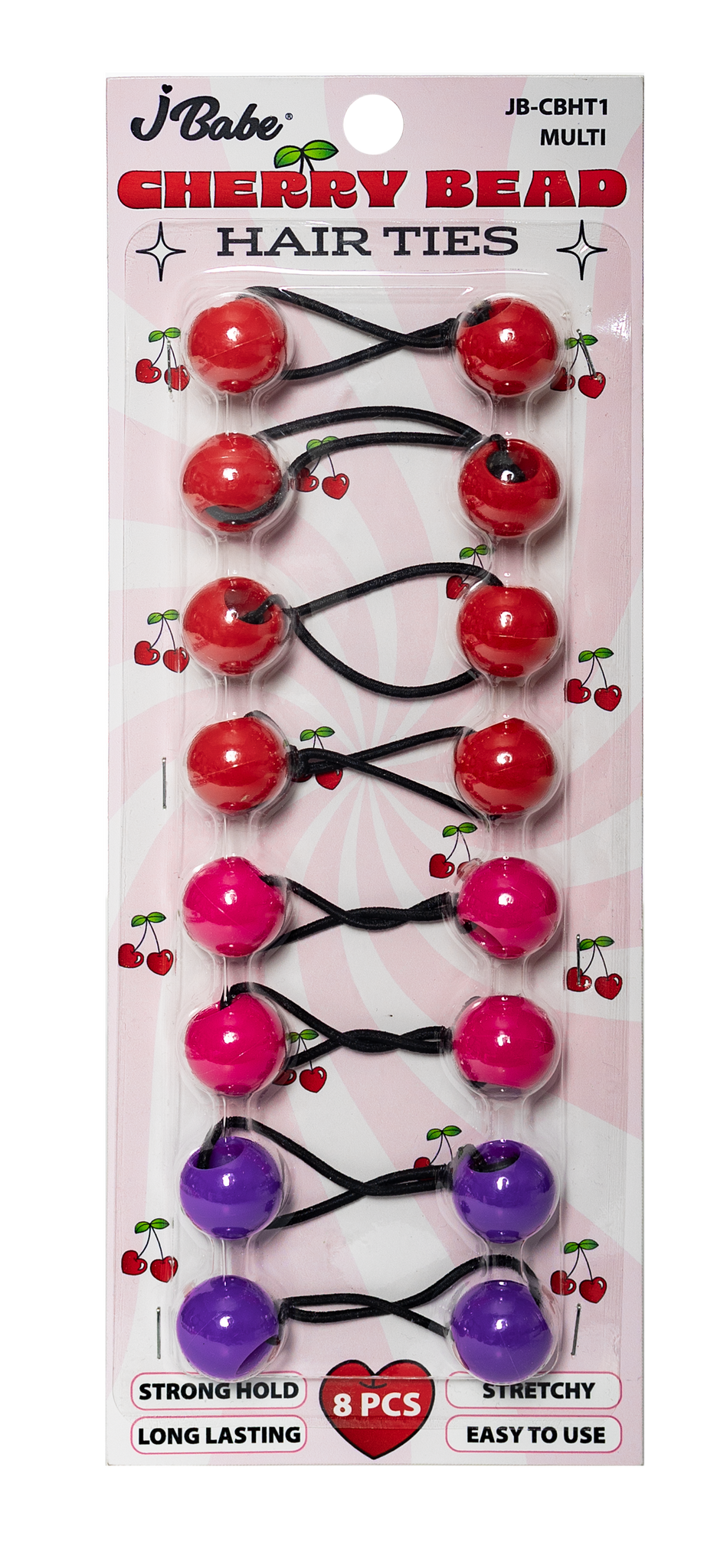 Cherry Bead Hair Ties - Multi