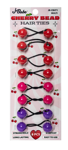 Cherry Bead Hair Ties - Multi