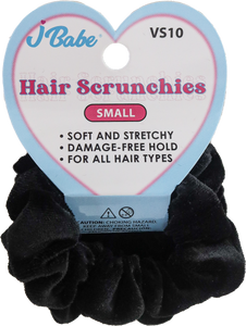 3pc Small Hair Scunchies - Black