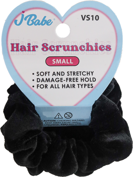 3pc Small Hair Scunchies - Black