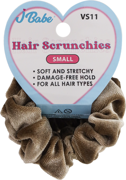 3pc Small Hair Scunchies - Tan