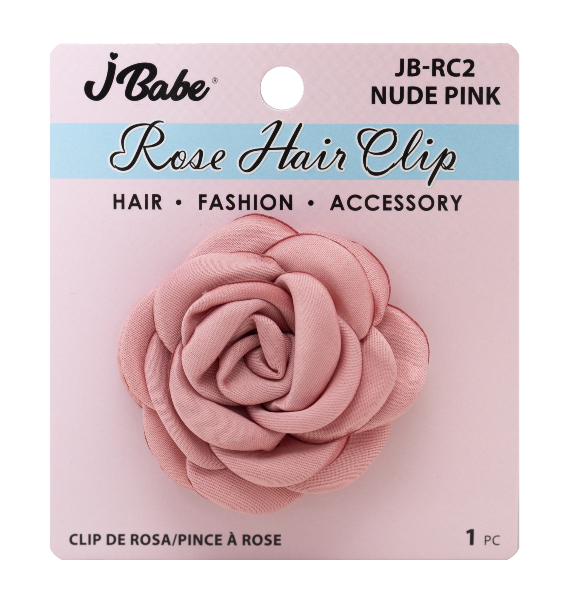 Rose Hair Clip - Nude Pink