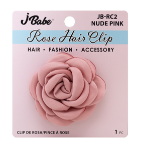 Rose Hair Clip - Nude Pink