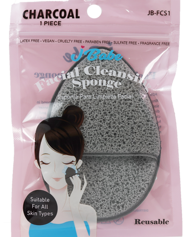 Facial Cleansing Sponge - Charcoal Grey