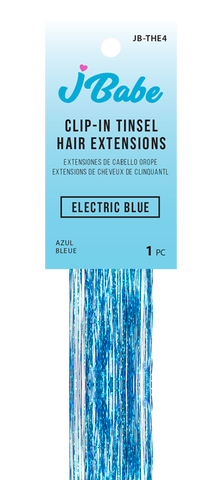 Clip-In Tinsel Hair Extension - Electric Blue