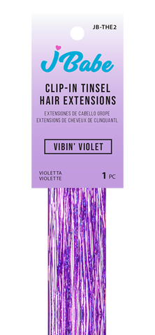Clip-In Tinsel Hair Extension - Vibin' Violet