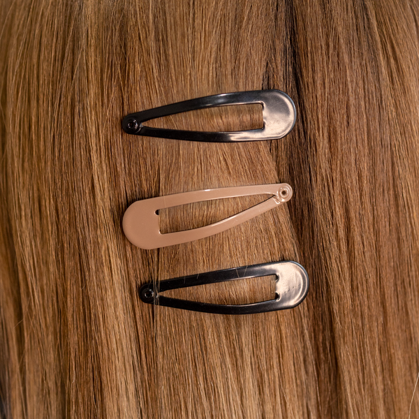 Snap Hair Clips - Black & Brown