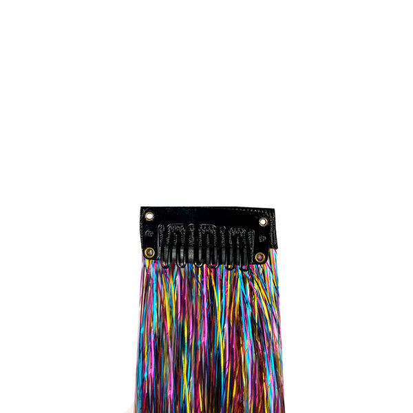 Clip-In Tinsel Hair Extension - Majestic Multicolor