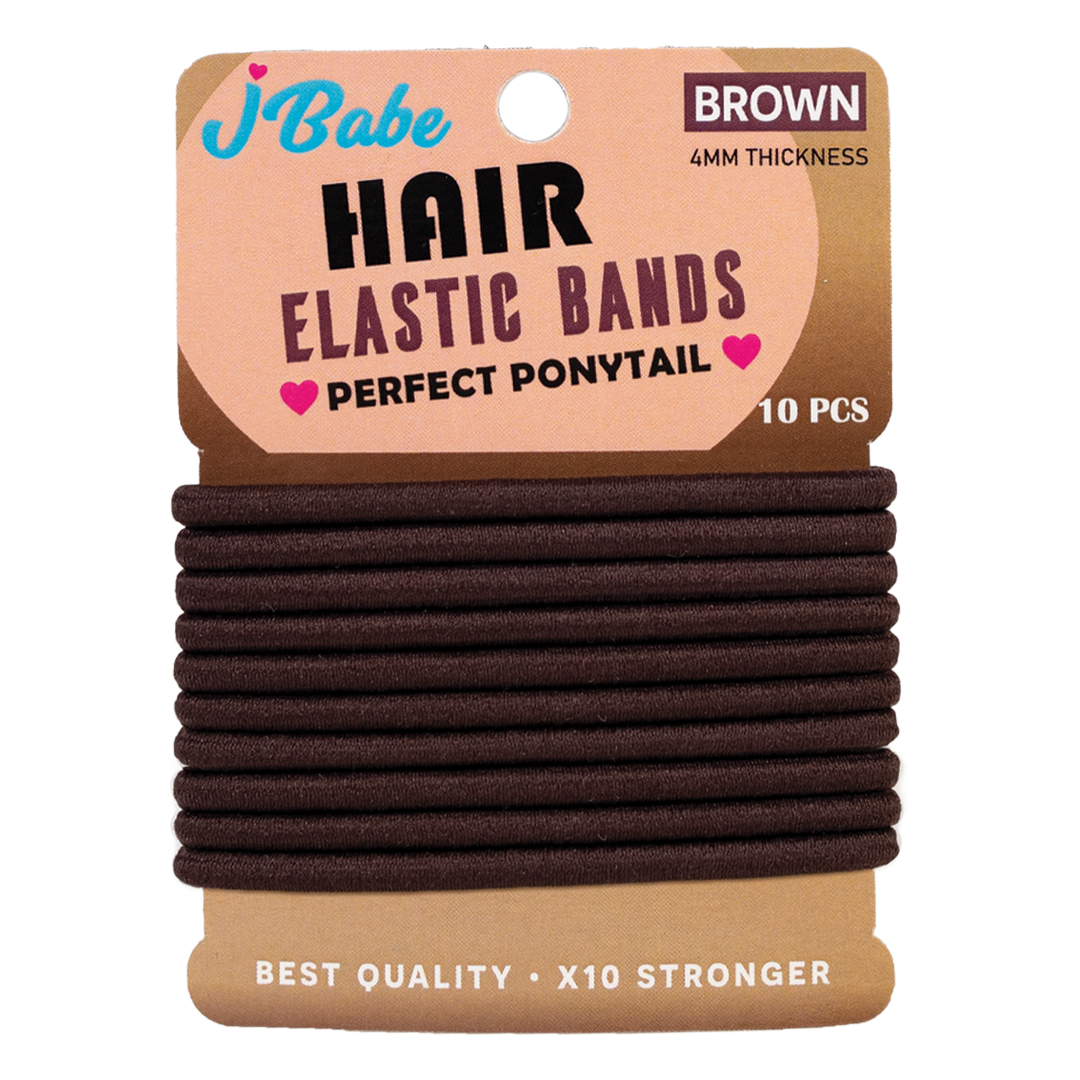 Hair Elastic Bands - Brown