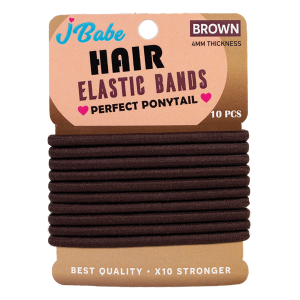 Hair Elastic Bands - Brown